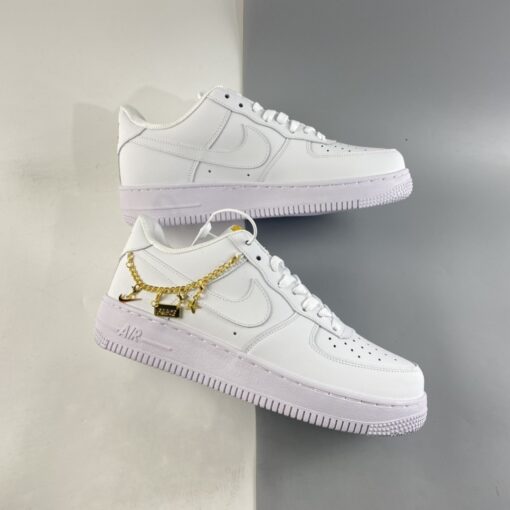 nike air force 1 low lx E2809Clucky charmsE2809D white metallic gold for sale veeim