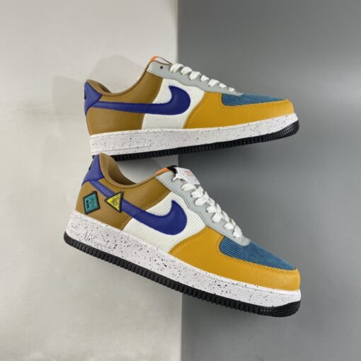 nike air force 1 low university goldlight bone starfish orange blue stone for sale