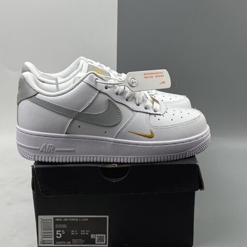 nike air force 1 low white with gold mini swooshes e4mk2