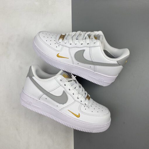 nike air force 1 low white with gold mini swooshes jedgs