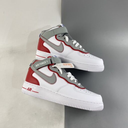 nike air force 1 mid E2809Cathletic clubE2809D white grey red for sale