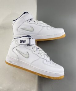 nike air force 1 mid nyc whitemidnight navygum yellow for sale bcpor