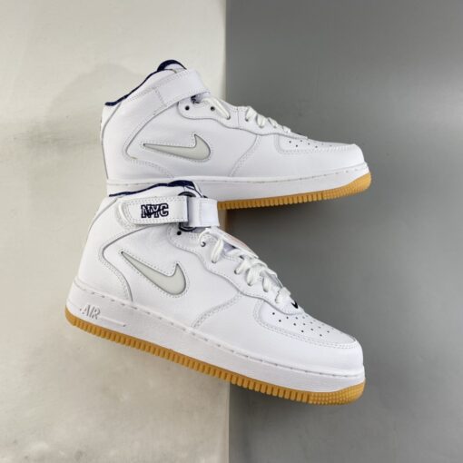 nike air force 1 mid nyc whitemidnight navygum yellow for sale bcpor