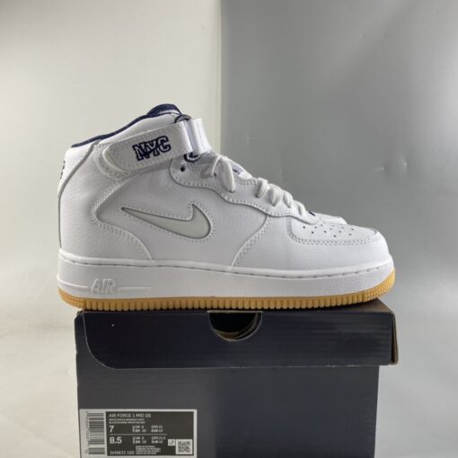 nike air force 1 mid nyc whitemidnight navygum yellow for sale gue13