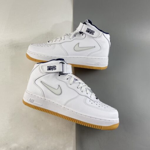 nike air force 1 mid nyc whitemidnight navygum yellow for sale z9gad