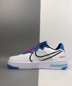 nike air force 1 react whiteblack astronomy blue laser crimson for sale 4593a