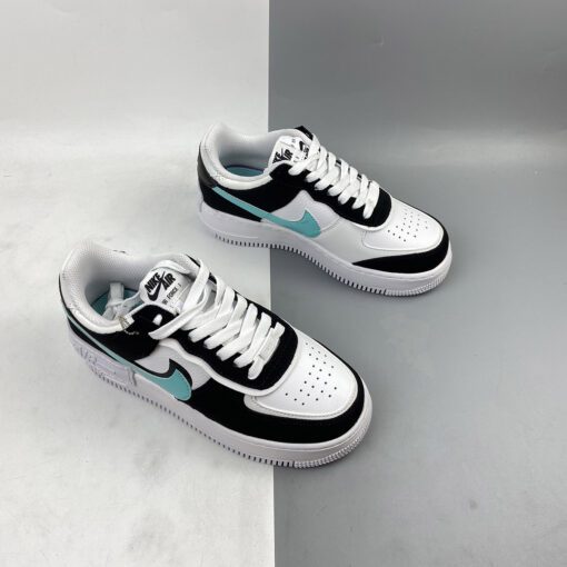 nike air force 1 shadow black white teal for sale