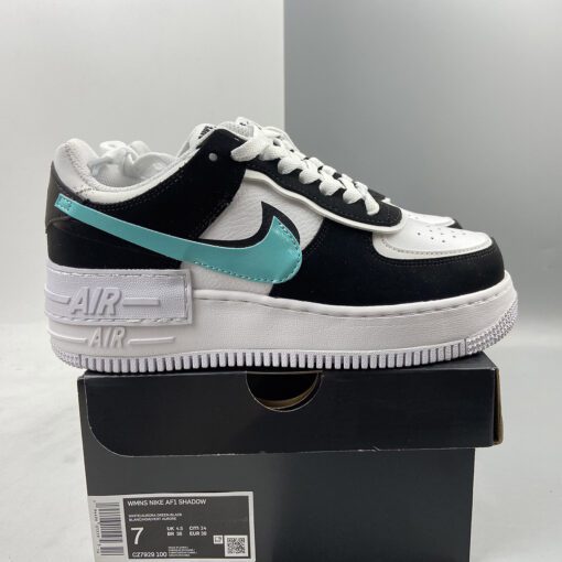 nike air force 1 shadow black white teal for sale ae37c