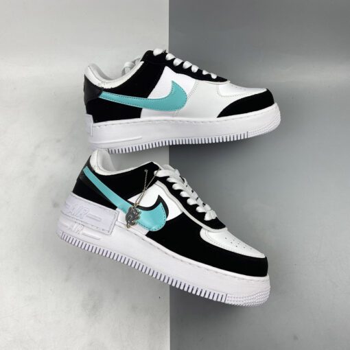 nike air force 1 shadow black white teal for sale w29jz