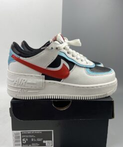 nike air force 1 shadow whitebleached aqua black chile red for sale 4zgqw