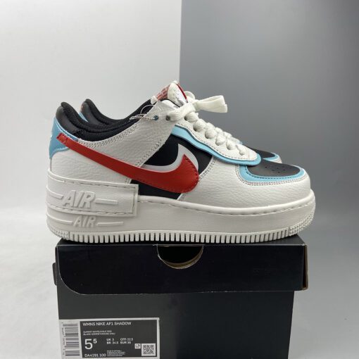 nike air force 1 shadow whitebleached aqua black chile red for sale 4zgqw