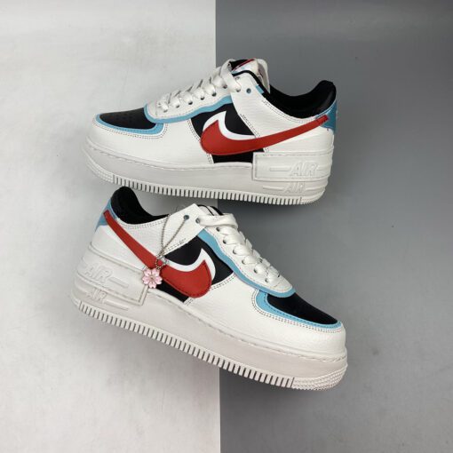 nike air force 1 shadow whitebleached aqua black chile red for sale itryb