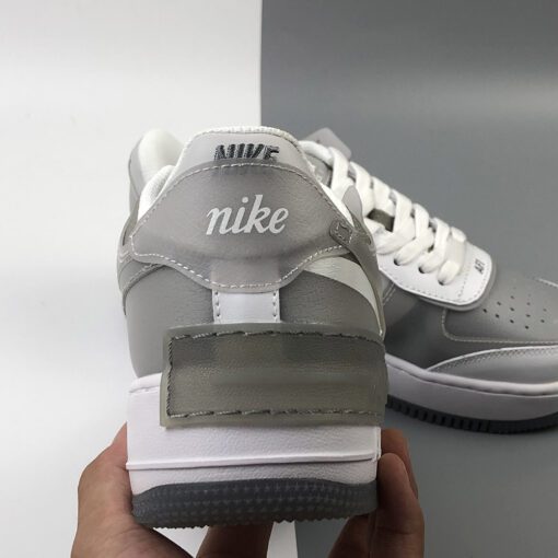 nike air force 1 shadow whiteparticle grey grey fog photon dust fliev