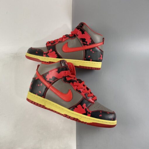 nike dunk high 1985 red acid wash university redchile red for sale