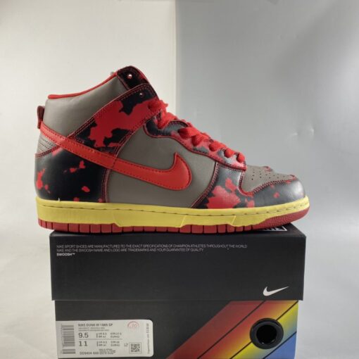 nike dunk high 1985 red acid wash university redchile red for sale