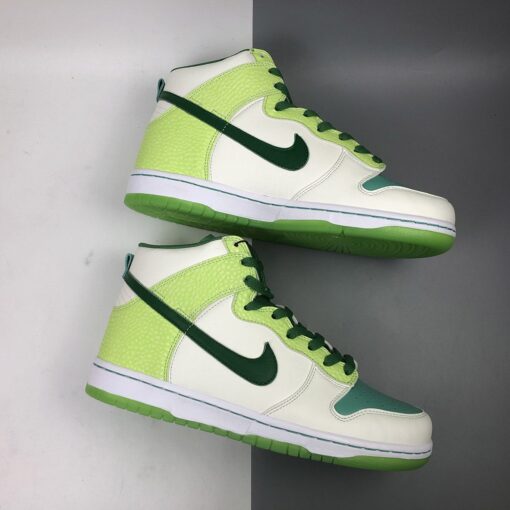 nike dunk high premium glow in the dark white green for sale