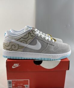 nike dunk low E2809CbarbershopE2809D greywhite red blue for sale a0ste