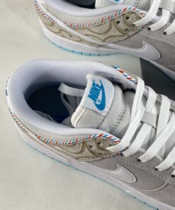 nike dunk low E2809CbarbershopE2809D greywhite red blue for sale wxofd