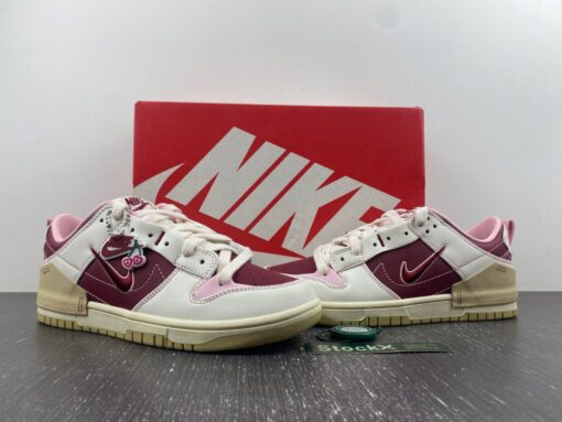 nike dunk low disrupt 2 valentines day team redcashmere fd4617 667 ounjn