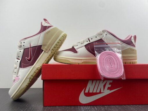 nike dunk low disrupt 2 valentines day team redcashmere fd4617 667