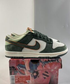 nike dunk low grey suedegreen for sale geqdx