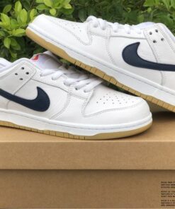 nike dunk low orange label white navy for sale spqru