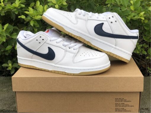 nike dunk low orange label white navy for sale spqru