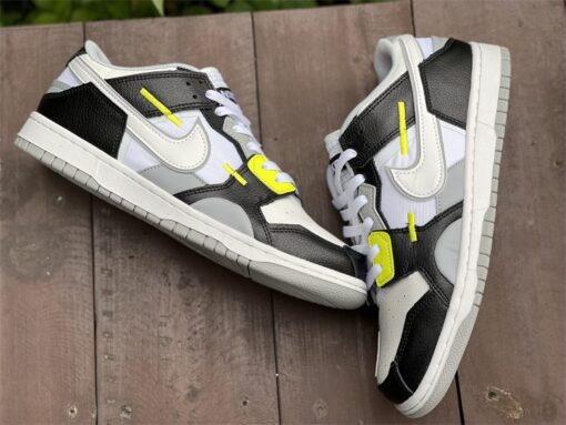 nike dunk low scrap blackwhite wolf grey lemon twist for sale two9c