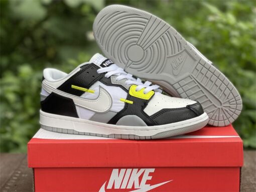 nike dunk low scrap blackwhite wolf grey lemon twist for sale z59cl