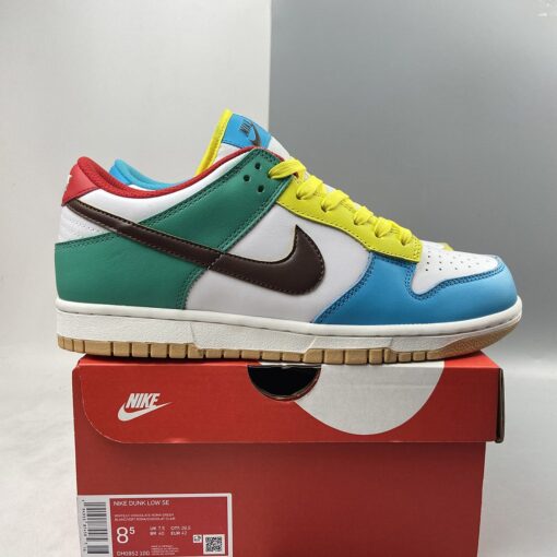 nike dunk low se free 99 whitelight chocolate roma green for sale 7qoql