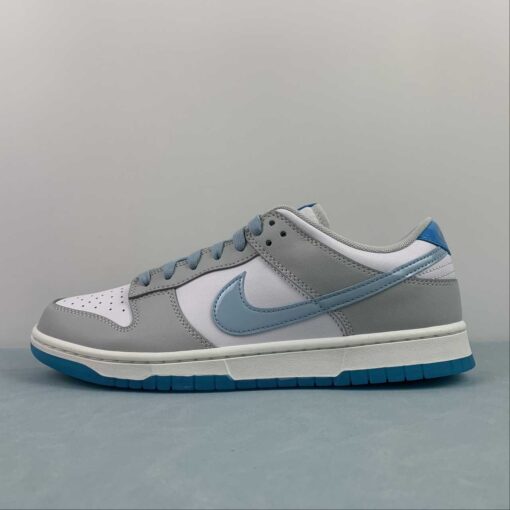 nike mens dunk low E2809C520E2809D whitegrey blue for sale