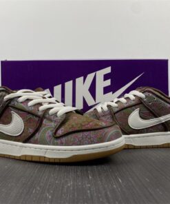 nike sb dunk low E28098paisleyE28099 brownburgundy green pink for sale 6fban