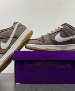 nike sb dunk low E28098paisleyE28099 brownburgundy green pink for sale dcegs