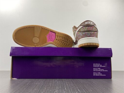 nike sb dunk low E28098paisleyE28099 brownburgundy green pink for sale esrwd