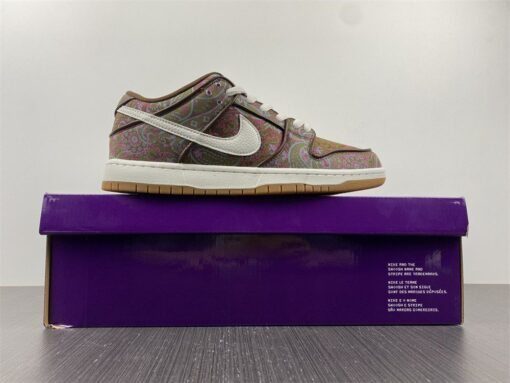 nike sb dunk low E28098paisleyE28099 brownburgundy green pink for sale hnluu