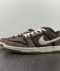 nike sb dunk low E28098paisleyE28099 brownburgundy green pink for sale itsom