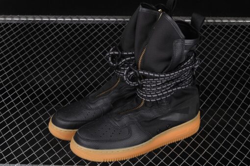 nike sf air force 1 high boot black gum for sale mvqoa