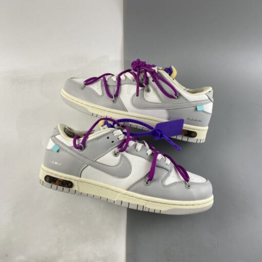 off white x nike dunk low E2809C28 of 50E2809D sailneutral greyhyper violet for sale
