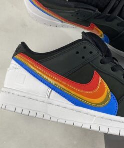 polaroid x nike sb dunk low black multi color for sale w7e45