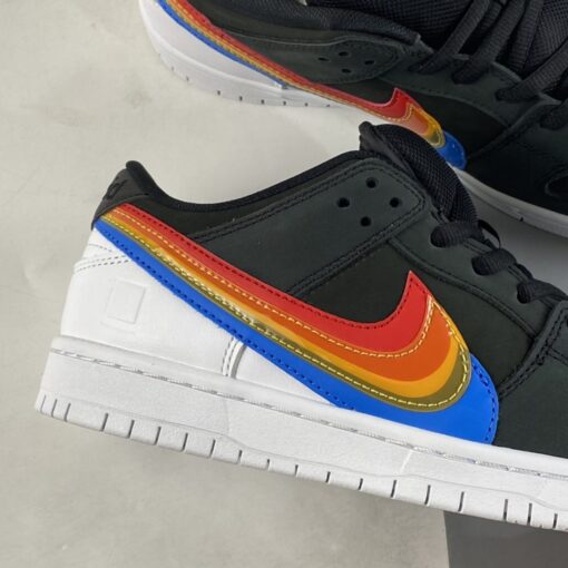 polaroid x nike sb dunk low black multi color for sale w7e45