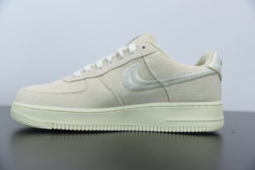 stussy x nike air force 1 low fossil stone for sale 7f0r2