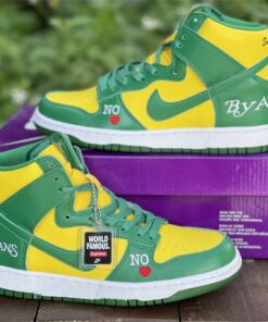 supreme x nike sb dunk high E2809Cby any means brazilE2809D yellow green for sale 4tq3n