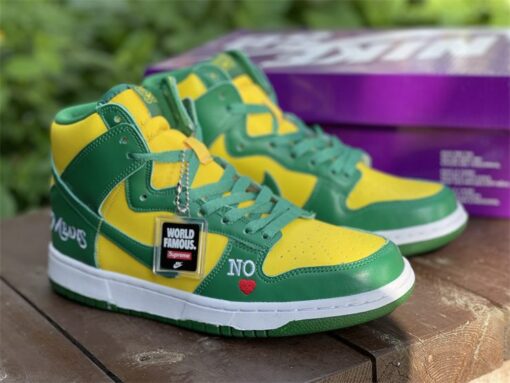 supreme x nike sb dunk high E2809Cby any means brazilE2809D yellow green for sale 6d9um