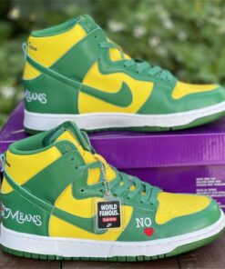 supreme x nike sb dunk high E2809Cby any means brazilE2809D yellow green for sale fgjc8