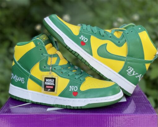 supreme x nike sb dunk high E2809Cby any means brazilE2809D yellow green for sale iic5q