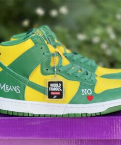 supreme x nike sb dunk high E2809Cby any means brazilE2809D yellow green for sale jawa5