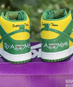 supreme x nike sb dunk high E2809Cby any means brazilE2809D yellow green for sale sznid