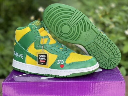 supreme x nike sb dunk high E2809Cby any means brazilE2809D yellow green for sale vgeno