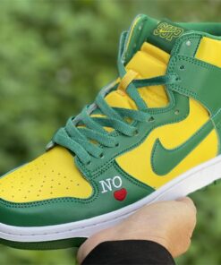 supreme x nike sb dunk high E2809Cby any means brazilE2809D yellow green for sale ysdyu