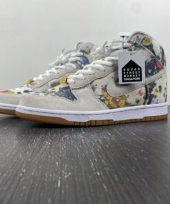 supreme x nike sb dunk high rammellzee white multi color for sale m7ybt